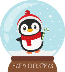 Christmas Snow Globe, Winter, Penguin