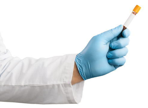 Doctor hand holds a Coronavirus vaccine jointly developed, immunization and treatment of Coronavirus