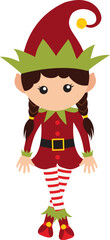 Christmas Elf, Elves, Santa, girl