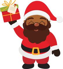 Brown Santa Clause, Christmas, African American Santa