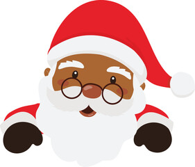 Brown Santa Clause, Christmas, African American Santa