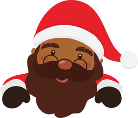 Brown Santa Clause, Christmas, African American Santa