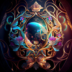 Dawn Weaver, Decorative Graphic Flourish, AI	