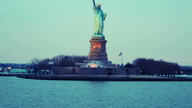 Statue of Liberty, New York. Shooting in the spring.