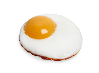 Delicious fried egg with yolk isolated on white