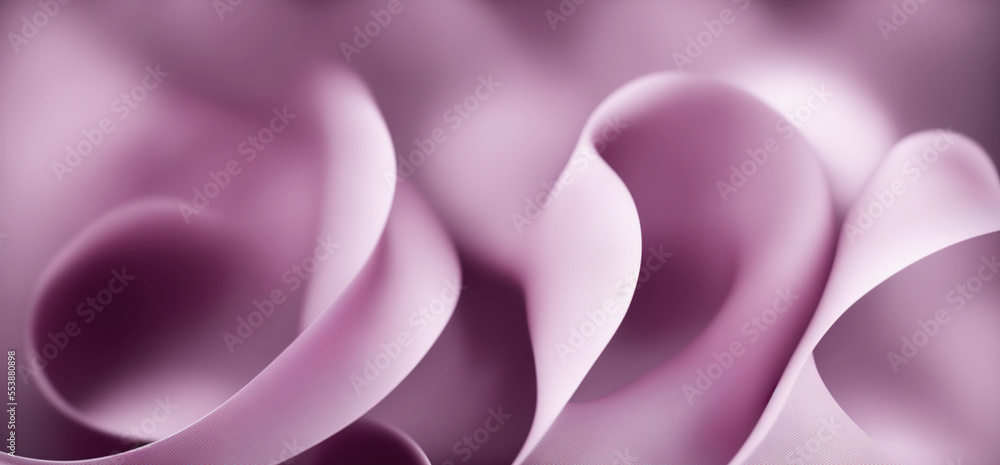 Poster a pink silk ribbon with a soft, satin texture and a flowing wave pattern. this smooth and elegant ba