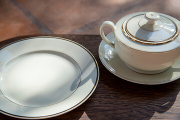 teapot and cup