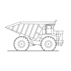 Adult coloring page for book and drawing. Car vector line art illustration. Graphic element. wheel. Black contour sketch illustrate Isolated on white background. vector eps10.