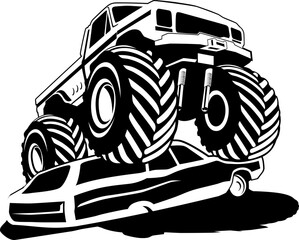 Monster Truck design illustration vector art © THE LASTMINI