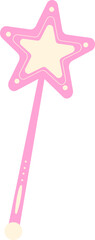 Pink magic wand illustration