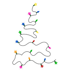 Naklejka premium Christmas light clipart