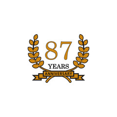 Anniversary icon vector logo design illustration