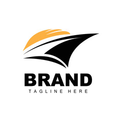 Ship Logo, Ocean Transport Vector, And Cruise Ship, Cargo, Logistics, Sailing School, Speedboat