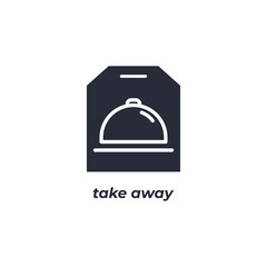 Vector sign take away symbol is isolated on a white background. icon color editable.