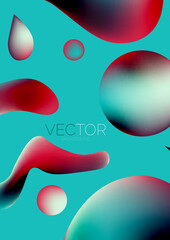 Fluid shapes vertical wallpaper background. Vector illustration for banner background or landing page