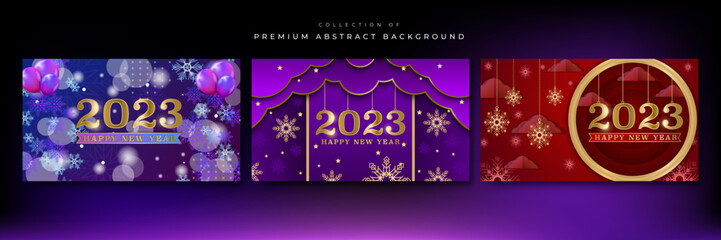 Naklejka na ściany i meble Happy new year 2023 background