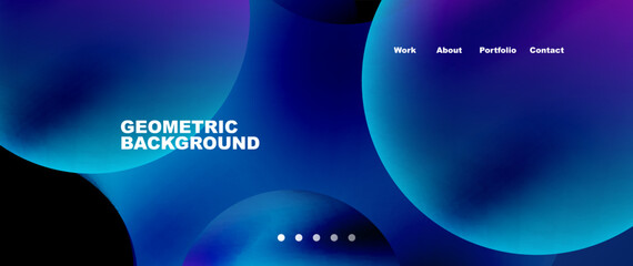 Naklejka premium Flowing gradient colors and round elements and circles. Vector illustration for wallpaper, banner, background, leaflet, catalog, cover, flyer