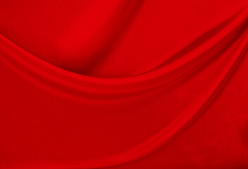 Black red satin dark fabric texture luxurious shiny that is abstract silk cloth background with patterns soft waves blur beautiful.