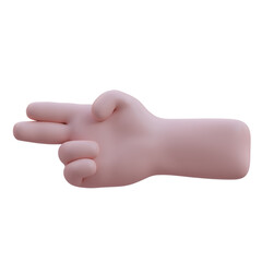 2 Fingers Pointing Hand Gesture