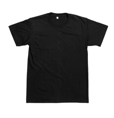 Black t shirt isolated on white