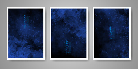 Set of creative hand painted abstract watercolor background. Design for your cover, date, postcard, banner, logo.