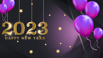Obraz premium Happy new year 2023 background