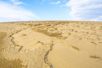 冬の鳥取砂丘とその紋様 鳥取県 鳥取砂丘
