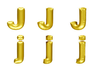 Balloon Letter J , 3D rendering