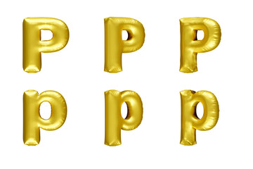 Balloon Letter P , 3D rendering