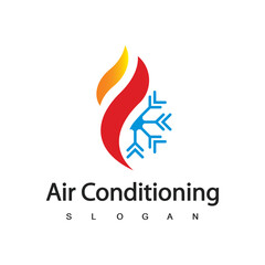 Air Conditioning Logo, HVAC Logo Concept