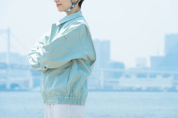 都会で働く作業員（作業服・作業着・スタッフ・建築・建設・仕事）