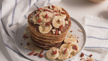 Healthy breakfast table