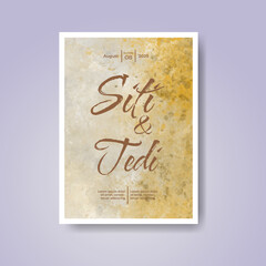 Wedding invitation with abstract watercolor background