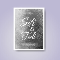 Wedding invitation with abstract watercolor background