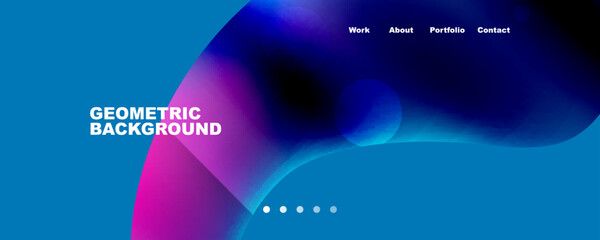 Circle, flowing shape composition geometric abstract background. Vector Illustration For Wallpaper, Banner, Background, Card, Book Illustration, landing page