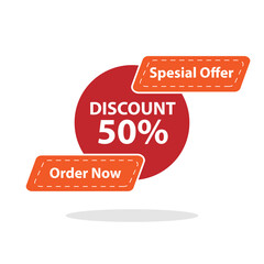 special offer promotion tag extra big sale discount up to 50% off theme