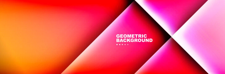 Abstract background - squares and lines composition created with lights and shadows. Technology or business digital template. Trendy simple fluid color gradient abstract background