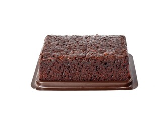 brownie cake flavor  chocolate isolated on white background