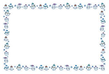 かわいい雪だるまのフレーム