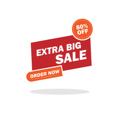 special offer promotion tag extra big sale discount up to 80% off theme