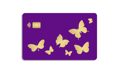 Purple bank card