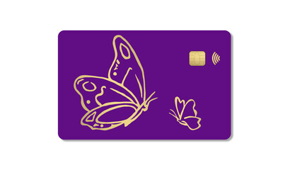 Purple bank card