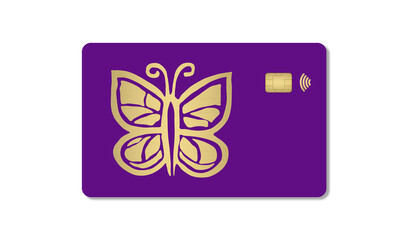 Purple bank card