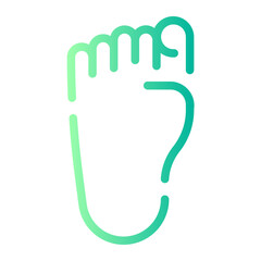 foot gradient icon