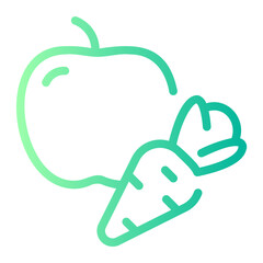 healthy food gradient icon