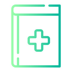 Fototapeta premium medicine book gradient icon