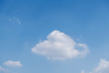 Beautiful blue sky with white clouds