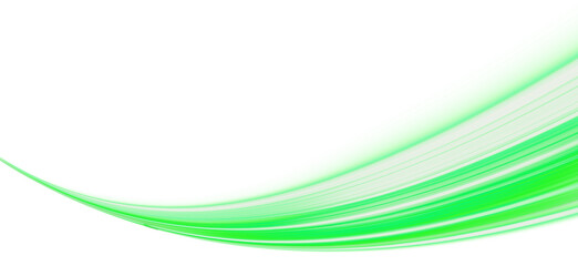 Luminous green neon shape wave, abstract light effect 