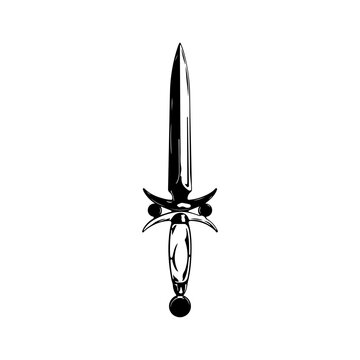 dagger vector illustration with concept