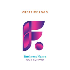 F lettering, perfect for company logos, offices, campuses, schools, religious education